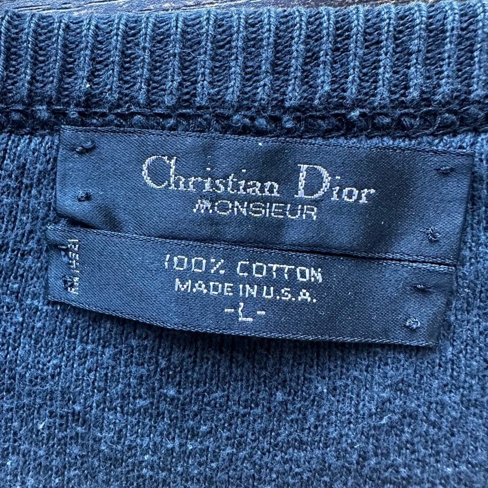 Christian Dior Monsieur Vintage Men’s V-Neck Sweater Large - Picture 8 of 13